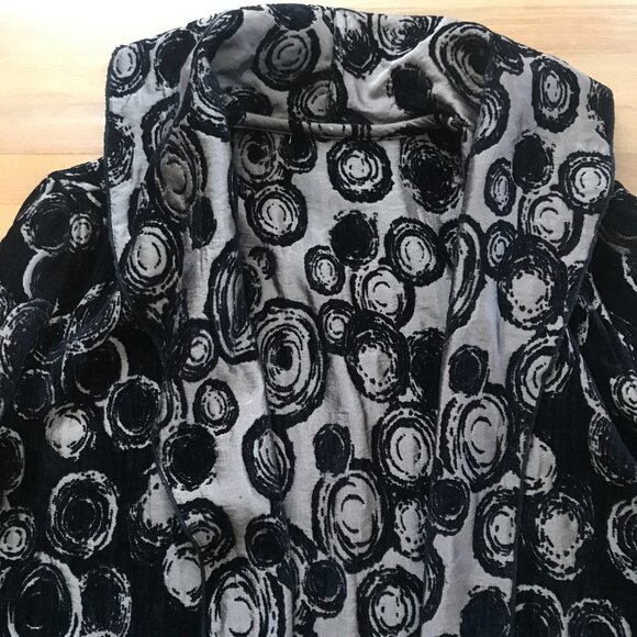 UbU Reversible Textured Swirl Travel Jacket Double Sided Tan Brown Black - Picture 8 of 13